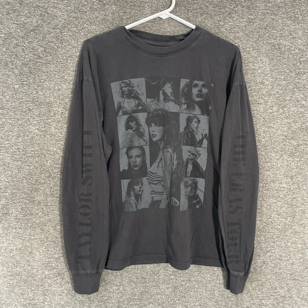 Taylor Swift The Eras Tour Shirt S Black Long Sleeve Graphic T-Shirt Tee